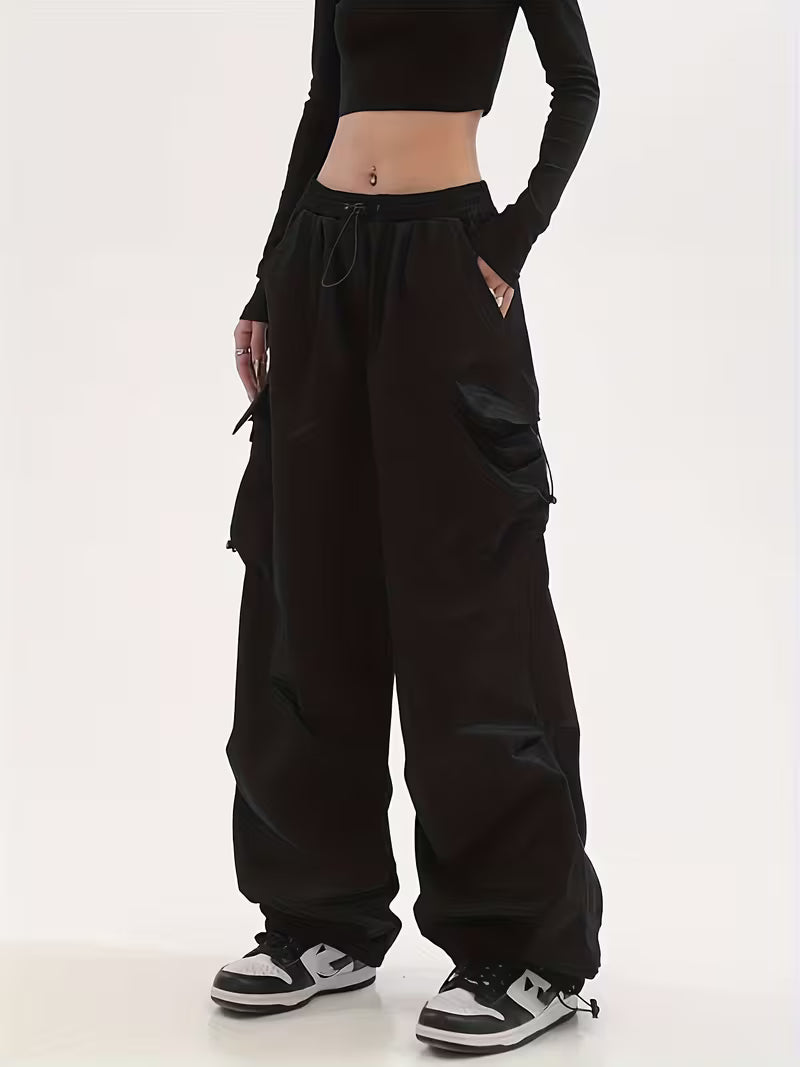 New Autumn And Winter Women'S American-Style Cargo Pants with Large Pockets