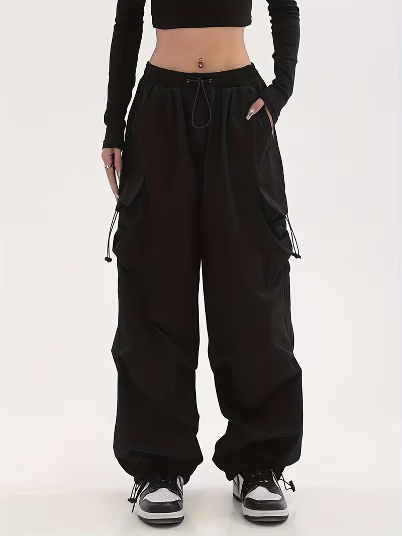 New Autumn And Winter Women'S American-Style Cargo Pants with Large Pockets